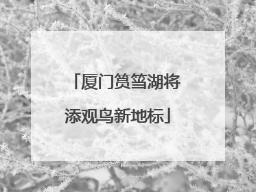 厦门筼筜湖将添观鸟新地标