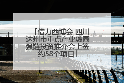 借力西博会 四川达州市重点产业融圈强链投资推介会上签约58个项目
