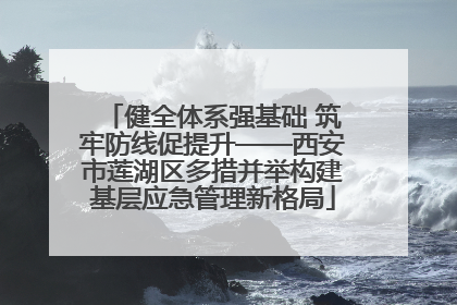健全体系强基础 筑牢防线促提升——西安市莲湖区多措并举构建基层应急管理新格局