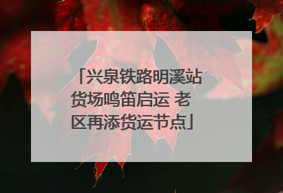 兴泉铁路明溪站货场鸣笛启运 老区再添货运节点