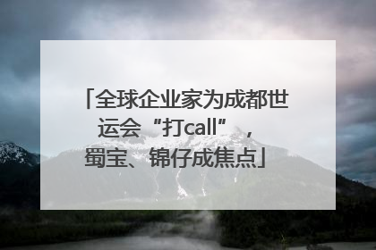 全球企业家为成都世运会“打call”，蜀宝、锦仔成焦点