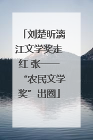 刘楚昕漓江文学奖走红 张一一“农民文学奖”出圈