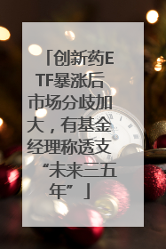 创新药ETF暴涨后市场分歧加大，有基金经理称透支“未来三五年”
