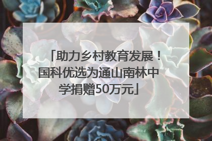 助力乡村教育发展！国科优选为通山南林中学捐赠50万元