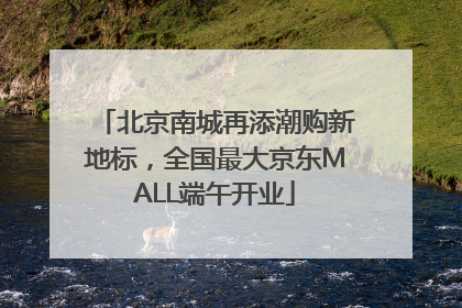 北京南城再添潮购新地标，全国最大京东MALL端午开业