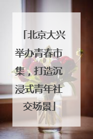 北京大兴举办青春市集，打造沉浸式青年社交场景