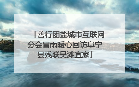 善行团盐城市互联网分会冒雨暖心回访阜宁县残联吴滩宜家