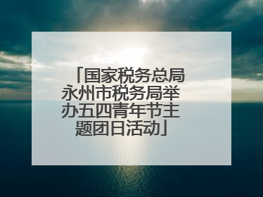 国家税务总局永州市税务局举办五四青年节主题团日活动