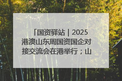 国资驿站｜2025港澳山东周国资国企对接交流会在港举行；山东黄金成功在境外发行3亿美元绿色债券