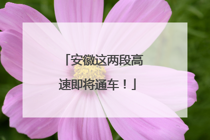 安徽这两段高速即将通车！
