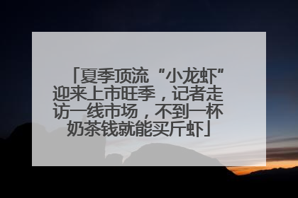 夏季顶流“小龙虾”迎来上市旺季，记者走访一线市场，不到一杯奶茶钱就能买斤虾