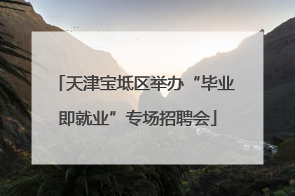 天津宝坻区举办“毕业即就业”专场招聘会