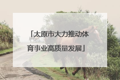 太原市大力推动体育事业高质量发展