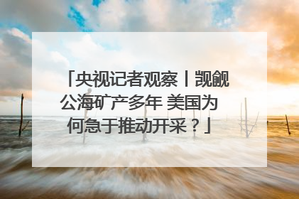 央视记者观察丨觊觎公海矿产多年 美国为何急于推动开采？