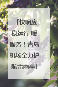 快响应 稳运行 暖服务！青岛机场全力护航雷雨季