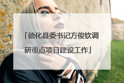 德化县委书记方俊钦调研重点项目建设工作
