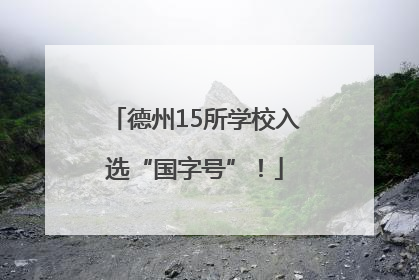 德州15所学校入选“国字号”！