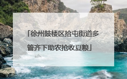 徐州鼓楼区拾屯街道多管齐下助农抢收夏粮