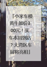 小米车模黄牛加价300元！实车本周到店？大湾区车展将亮相