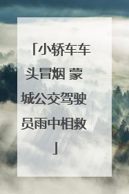 小轿车车头冒烟 蒙城公交驾驶员雨中相救