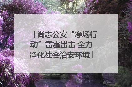 尚志公安“净场行动”雷霆出击 全力净化社会治安环境