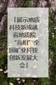 展示地质科技新成就 省地质院“亮相”全国矿业科技创新发展大会
