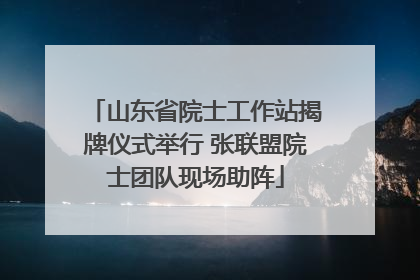 山东省院士工作站揭牌仪式举行 张联盟院士团队现场助阵