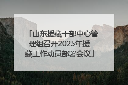 山东援藏干部中心管理组召开2025年援藏工作动员部署会议