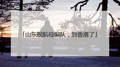 山东舰航母编队，到香港了