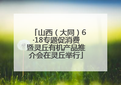 山西（大同）6·18专题促消费暨灵丘有机产品推介会在灵丘举行
