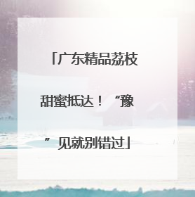 广东精品荔枝甜蜜抵达！“豫”见就别错过