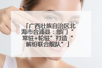 广西壮族自治区北海市合浦县：部门“常驻+轮驻”打造“解纷联合舰队”