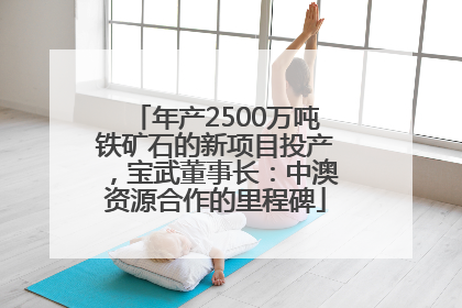 年产2500万吨铁矿石的新项目投产，宝武董事长：中澳资源合作的里程碑