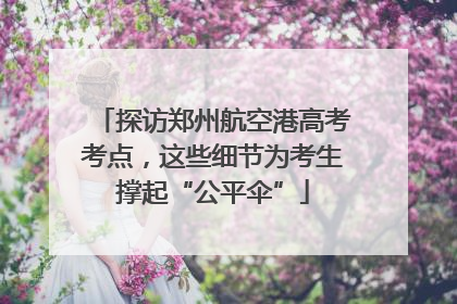 探访郑州航空港高考考点，这些细节为考生撑起“公平伞”