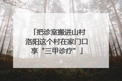 把诊室搬进山村 洛阳这个村在家门口享“三甲诊疗”