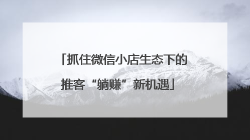 抓住微信小店生态下的推客“躺赚”新机遇