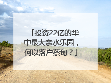 投资22亿的华中最大亲水乐园，何以落户蔡甸？