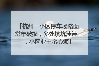 杭州一小区停车场路面常年破损，多处坑坑洼洼，小区业主蛮心烦