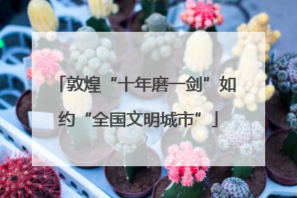 敦煌“十年磨一剑”如约“全国文明城市”