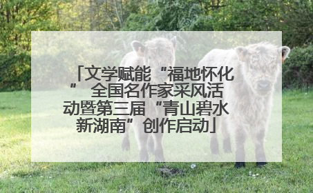 文学赋能“福地怀化” 全国名作家采风活动暨第三届“青山碧水新湖南”创作启动