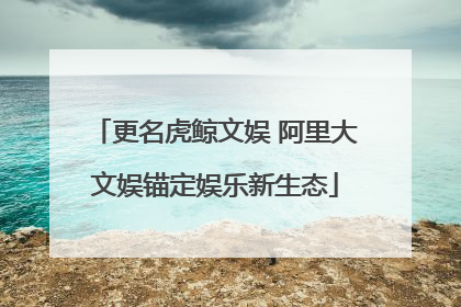 更名虎鲸文娱 阿里大文娱锚定娱乐新生态