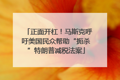 正面开杠！马斯克呼吁美国民众帮助“扼杀”特朗普减税法案