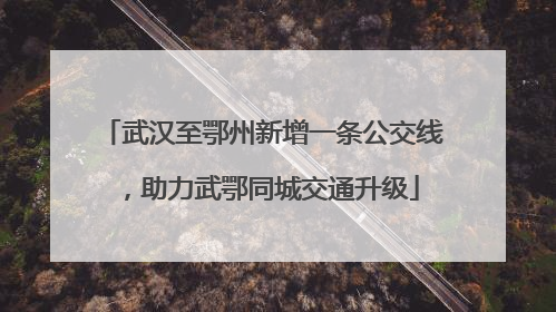 武汉至鄂州新增一条公交线，助力武鄂同城交通升级