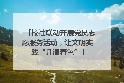 校社联动开展党员志愿服务活动，让文明实践“升温着色”