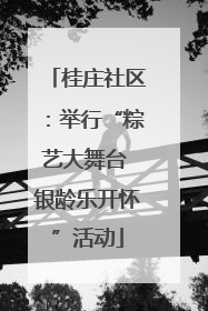 桂庄社区：举行“粽艺大舞台 银龄乐开怀”活动