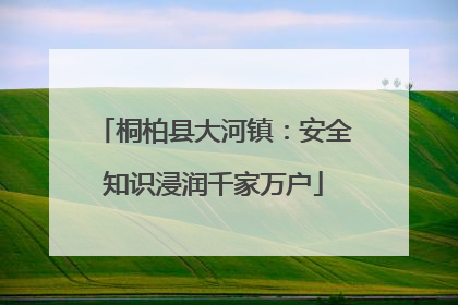 桐柏县大河镇：安全知识浸润千家万户