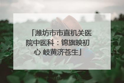 潍坊市市直机关医院中医科：锦旗映初心 岐黄济苍生