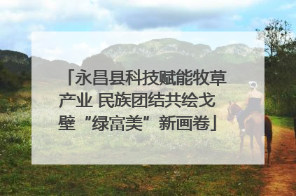 永昌县科技赋能牧草产业 民族团结共绘戈壁“绿富美”新画卷