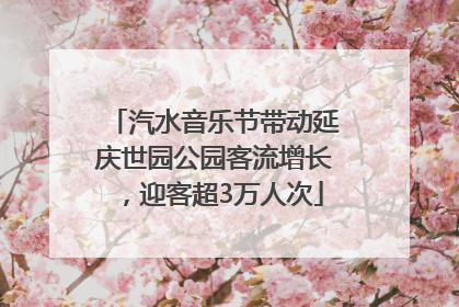 汽水音乐节带动延庆世园公园客流增长，迎客超3万人次