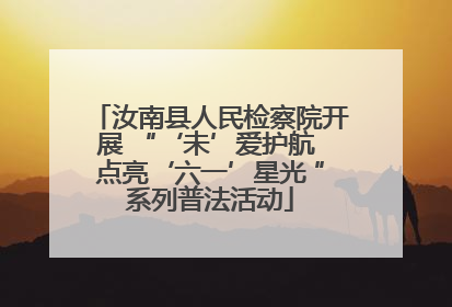 汝南县人民检察院开展 “‘未’爱护航 点亮‘六一’星光 ”系列普法活动
